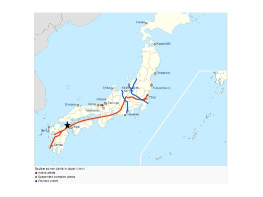 Japan Fault-lines, Nuclear Power Plants, 6.3 Quake