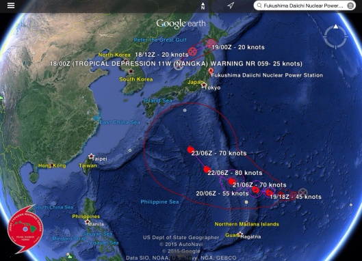 Japan Typhoons 18 July 2015