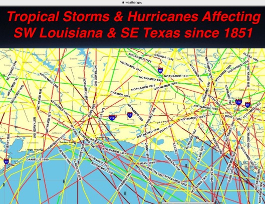 Hurricane History of Southwest Louisiana & Southeast Texas from 1851 | Mining Awareness